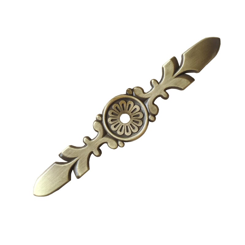 YMAISS Cabinet Handle Backplates  18pcs Zinc Alloy Drawer knobs Back Plate Retro Style Single Hole Door Handle Backplate for Cabinets and Drawers knobs(Antique Brass L:120mm) - Image 1